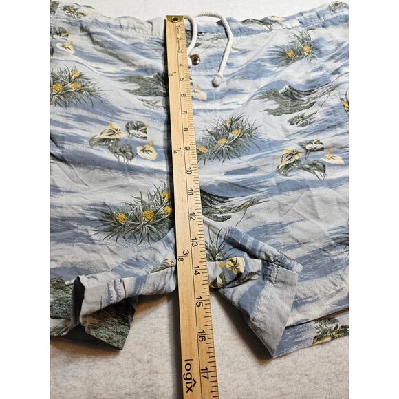 Tommy Bahama Men’s Board Swim Trunks Hawaiian Tropical Blue Medium - Picture 8 of 10